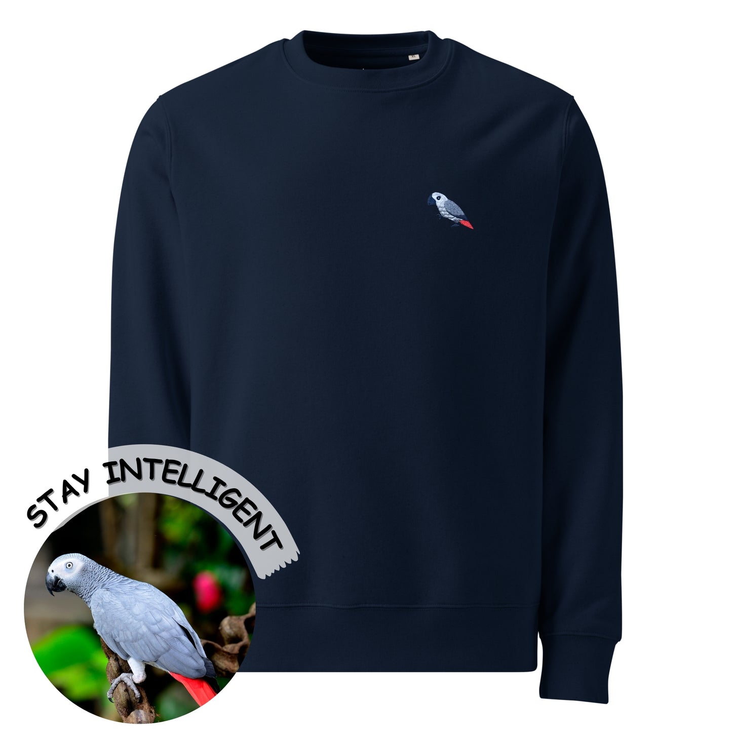 Intelligence Sweatshirt - African Grey Parrot