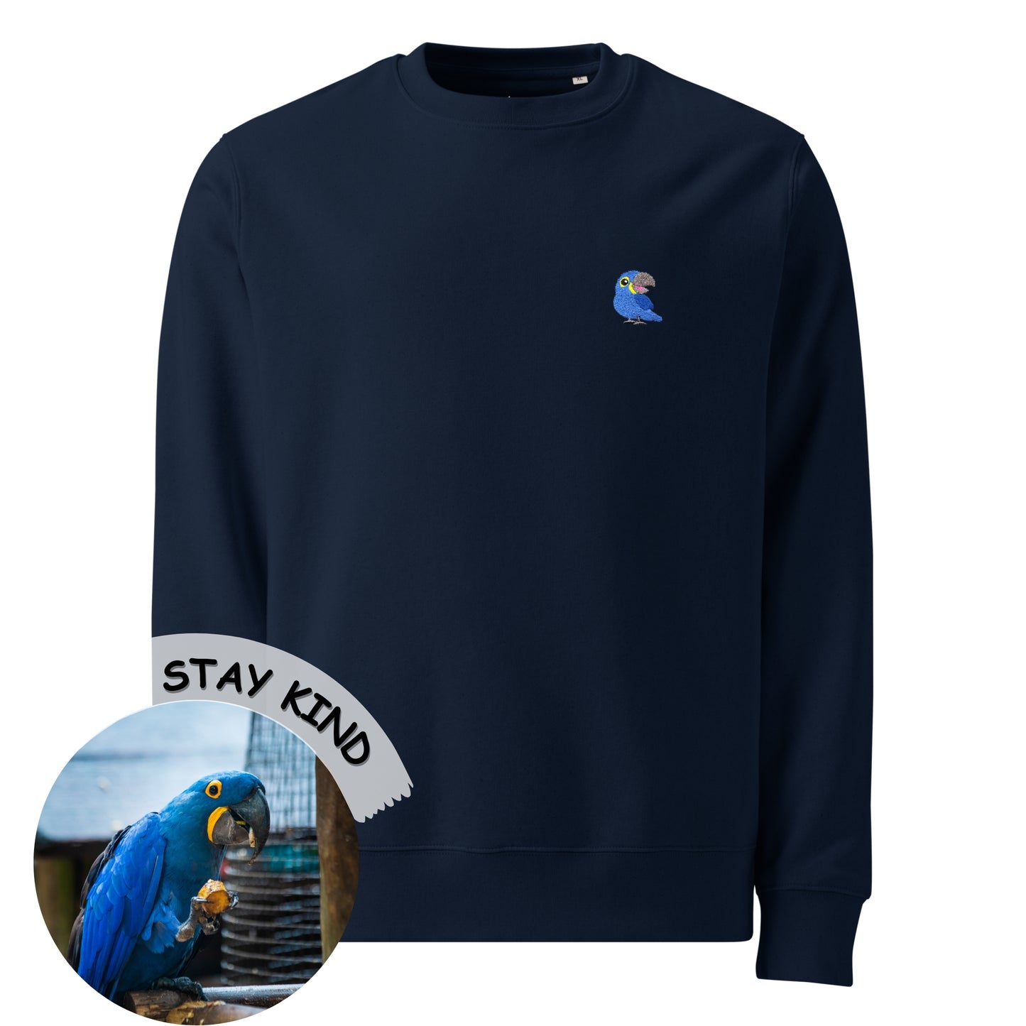 Kindness Sweatshirt - Hyacinth Macaw