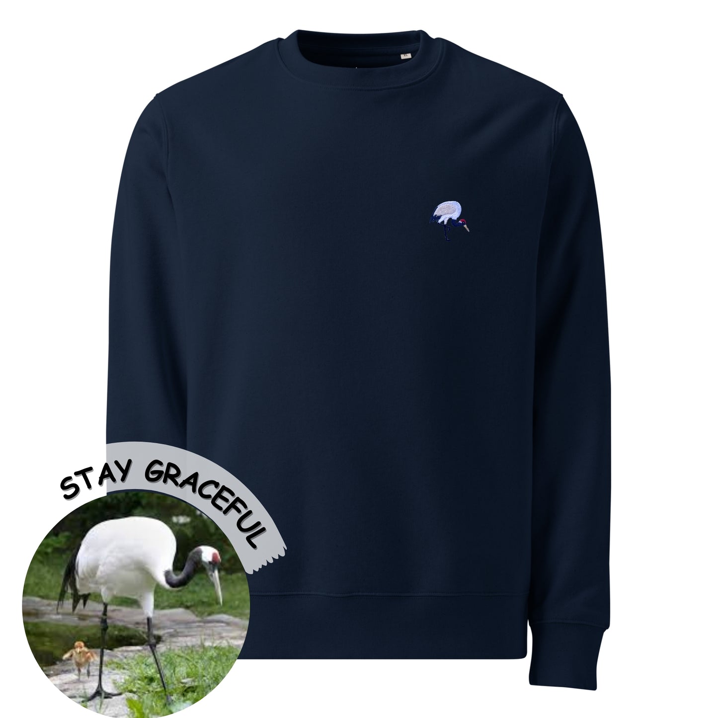 Grace Sweatshirt - Red-crowned Crane