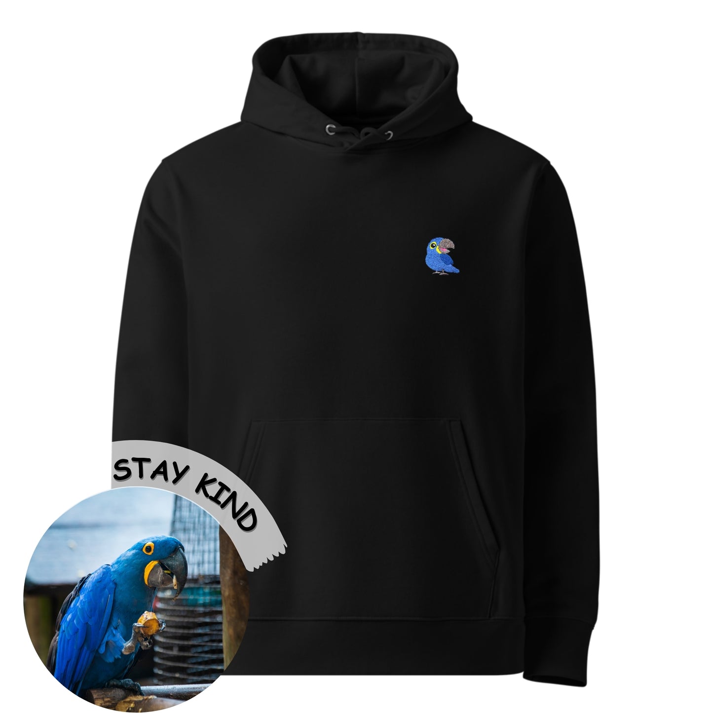 Kindness Hoodie - Hyacinth Macaw
