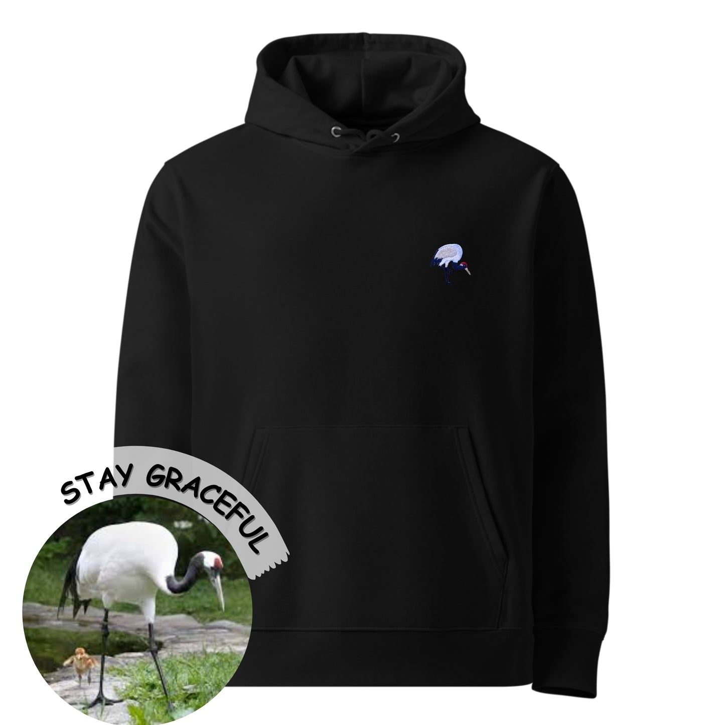 Grace Hoodie - Red-crowned Crane