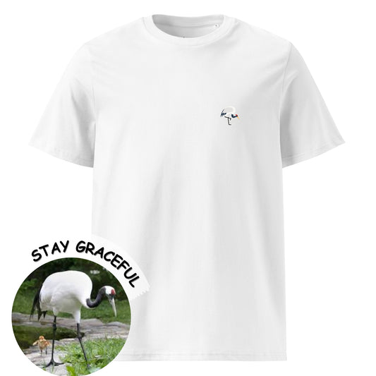 Grace Tee - Red-crowned Crane