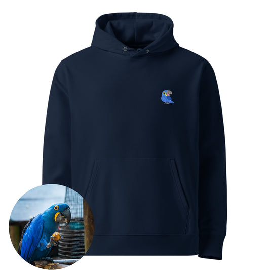 Unisex Premium Eco Hoodie - Hyacinth Macaw