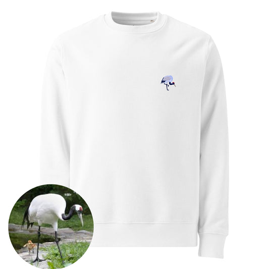 Unisex premium Sweatshirt - Red-crowned Crane