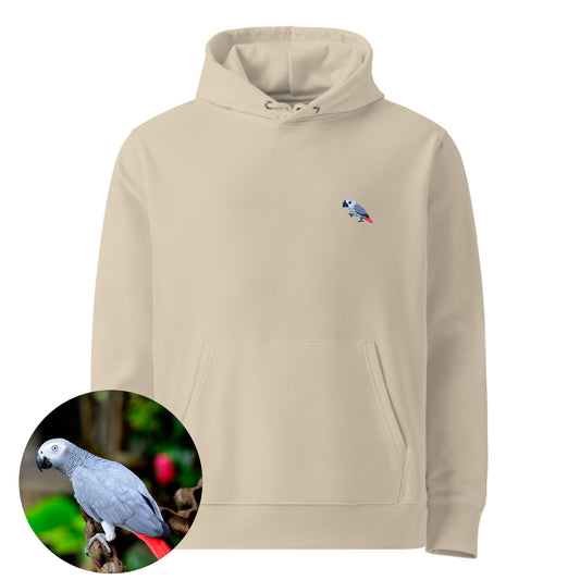 Unisex Premium Eco Hoodie - African Grey Parrot